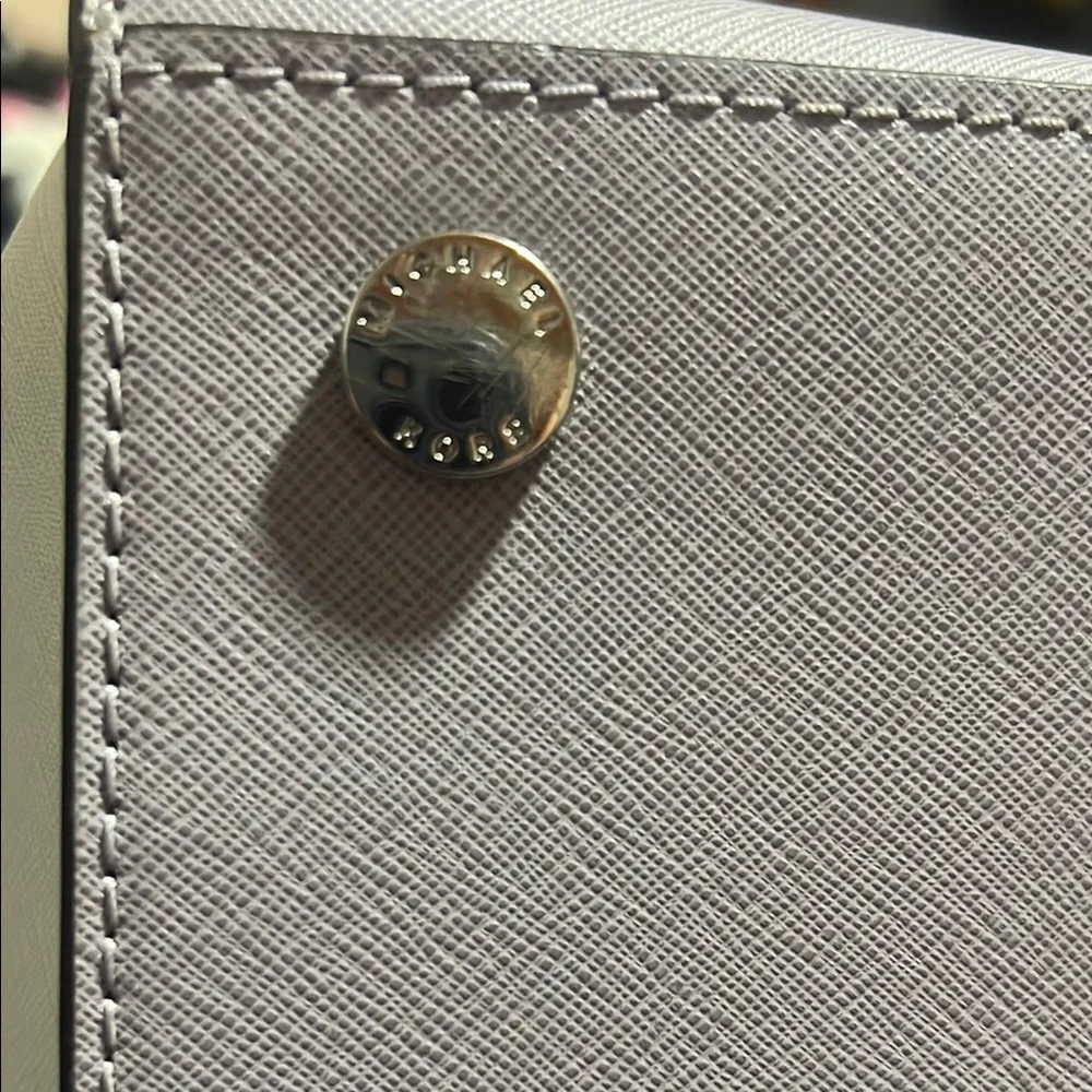 Michael Kors Purple and Cream Satchel - Picture 3 of 8